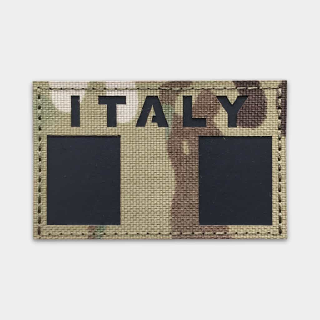 IR-enabled patch in military style with the Italian flag